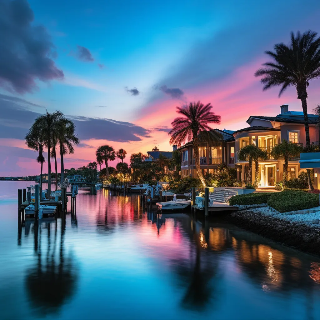Waterfront homes with palms and docks, from the original site’s coastal-home guide.