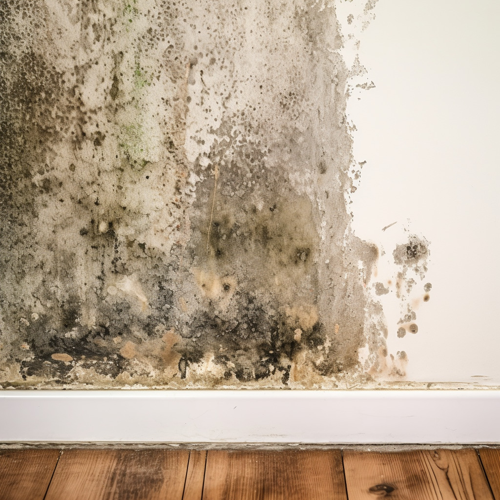 mold in a home on a wall